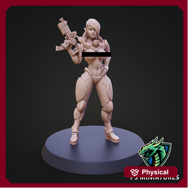 Cyberpunk Mercenary Pose 1 Pinup