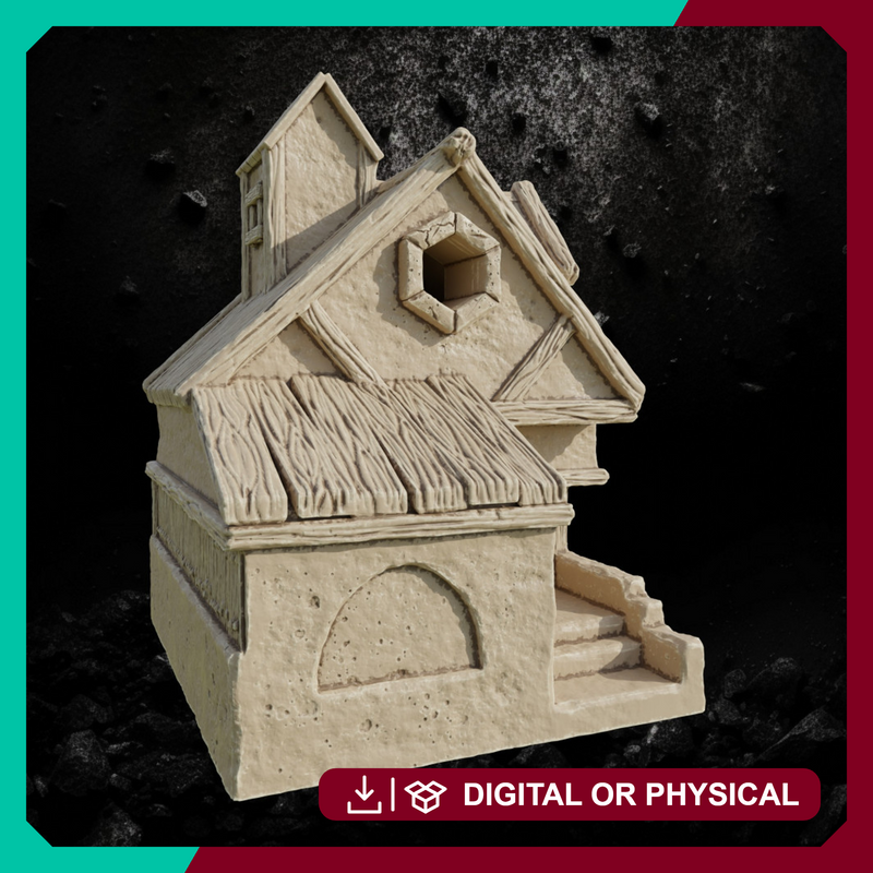 Retbury House 3 - Fantasy Village Building STL for DnD & Wargaming Terrain