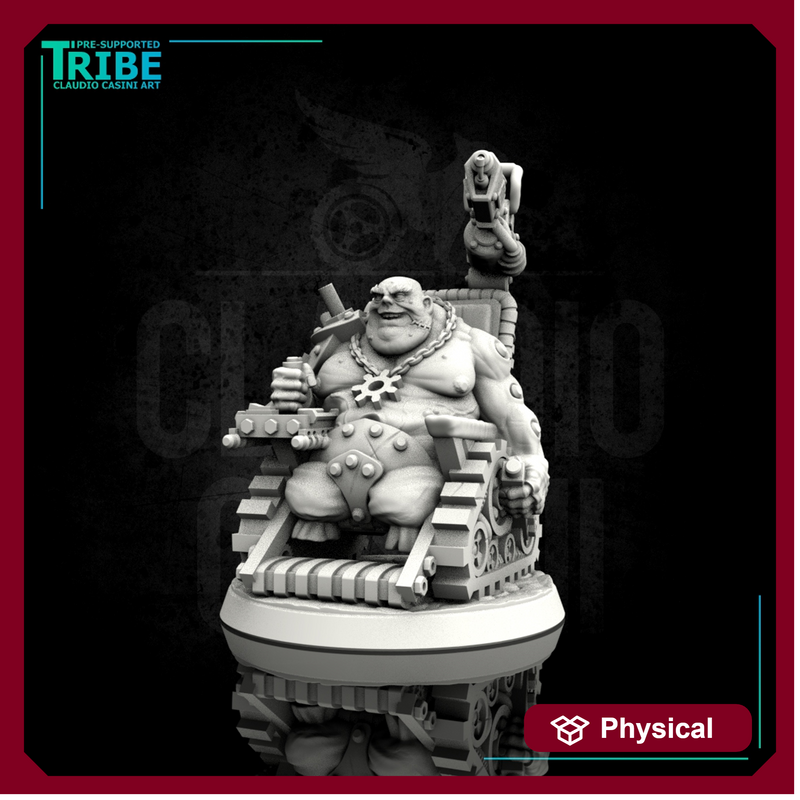 (0101) Male post-apocalyptic sci-fi leader with wheelchair and cannon