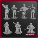 10 & 15mm East German Mot-Schützen with Strela MANPADS (7 models)