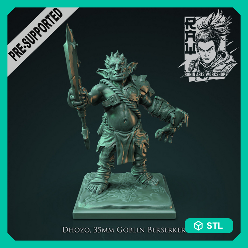 Dhozo - Goblin Berserker - STL only