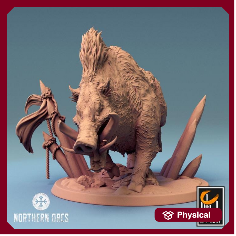 Wild Boar and Giant Boar Miniatures | Dungeons and Dragons 5e  | 28mm,32mm, 54mm, 75mm, 100mm Scale | Pathfinder | Rescale miniatures - Only-Games