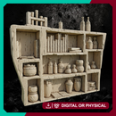 Alchemy and Potion Shelves - Fantasy Terrain STL, DnD & Wargaming Scenery