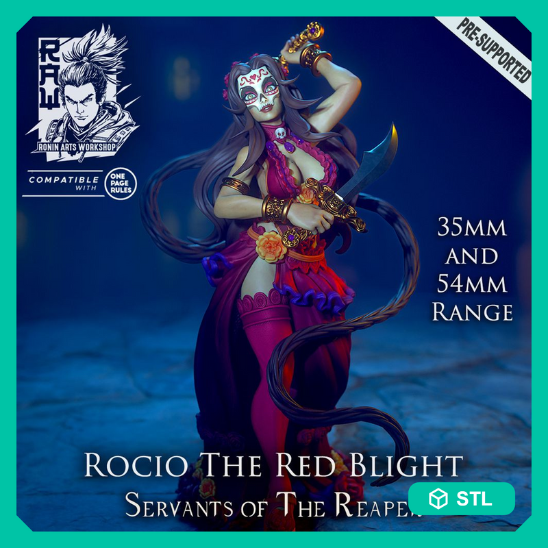 Rocio The Red Blight - Dia De Muertos Assassin - STL only - Only-Games