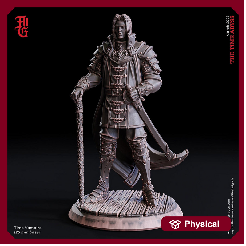 Vampire Lord Strahd Standing | 28mm, 32mm,54mm, 75mm, 100mm Scale Resin Mini | Undead Dungeons and Dragons 5e Miniatures| Flesh of Gods - Only-Games