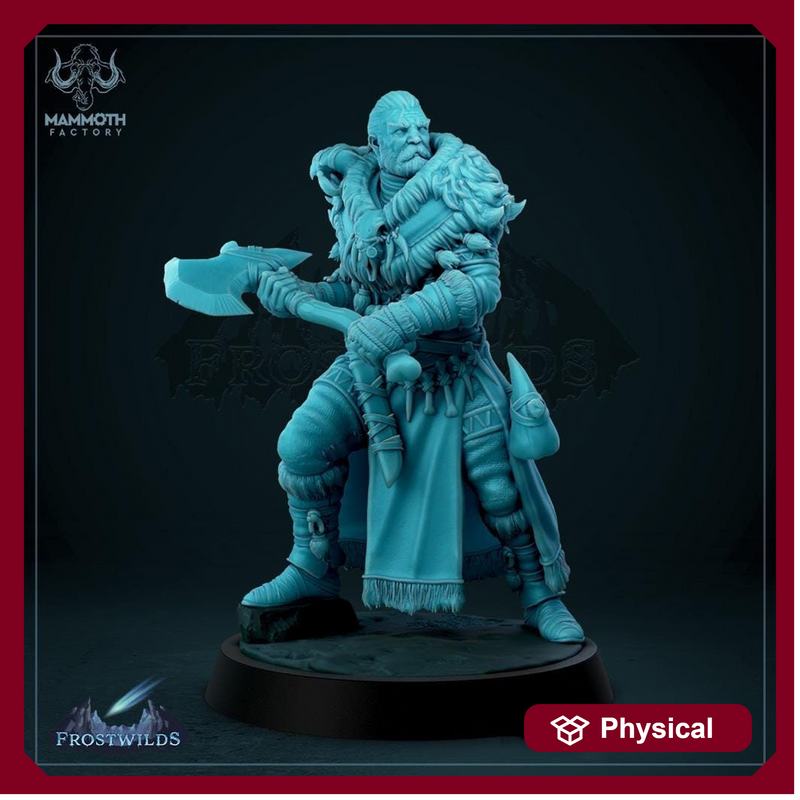 Human Ranger Fighter Viking PC / NPC Unpainted | 28mm,32mm,54mm,75mm,100mm Scale | Resin Dungeons and Dragons D&D 5e  | Pathfinder | - Only-Games
