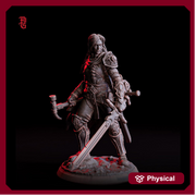 Female Human Fighter Adventurer, Ranger Paladin PC NPC | 28mm, 32mm,54mm, 75mm,100mm Scale Resin Mini | Dungeons and Dragons| Flesh of Gods - Only-Games