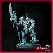 Sci-Fi Miniature Space Knight, Hellas Eternal | 28mm,32mm, 54mm, 75mm,100mm Scales | Resin Mini | Archvillain Games - Only-Games