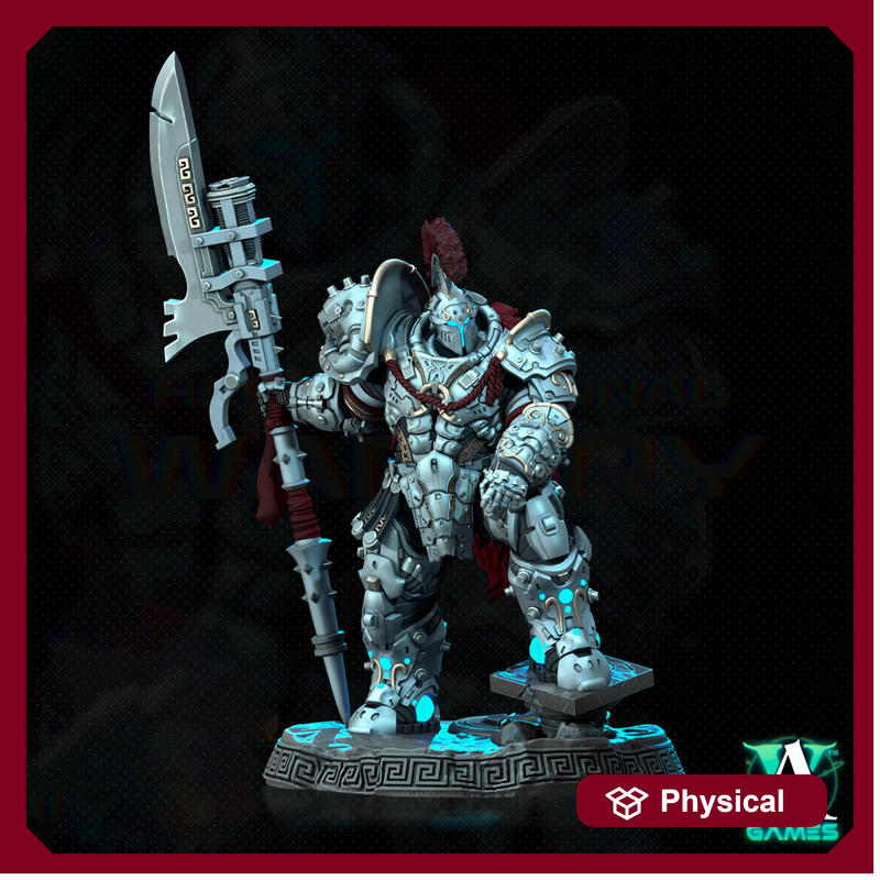 Sci-Fi Miniature Space Knight, Hellas Eternal | 28mm,32mm, 54mm, 75mm,100mm Scales | Resin Mini | Archvillain Games - Only-Games
