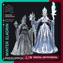 Winter Eladrin - High Fay - PRESUPPORTED - 32mm scale