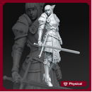 Crystal - 75mm - Female knight  - DnD