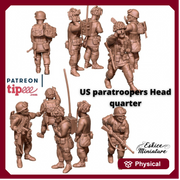 US paratroopers Head Quarter- 28mm - Only-Games