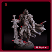 Leonin LionFolk Fighter in Armor | 28mm, 32mm, 54mm, 75mm Scales,100mm Tall | Dungeons and Dragons D&D 5e | Pathfinder| Daybreak Miniatures - Only-Games
