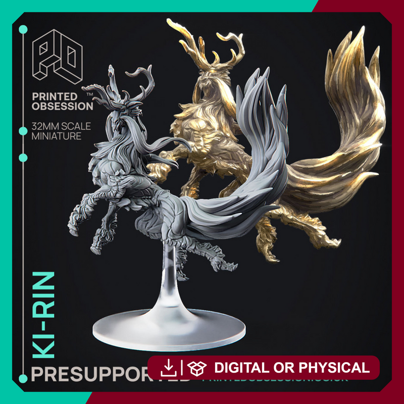 Ki Rin - Celestial Beast - PRESUPPORTED - 32mm scale