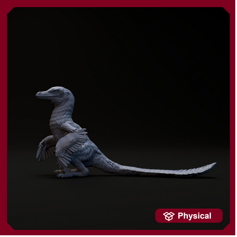Velociraptor sitting 1-20 scale dinosaur
