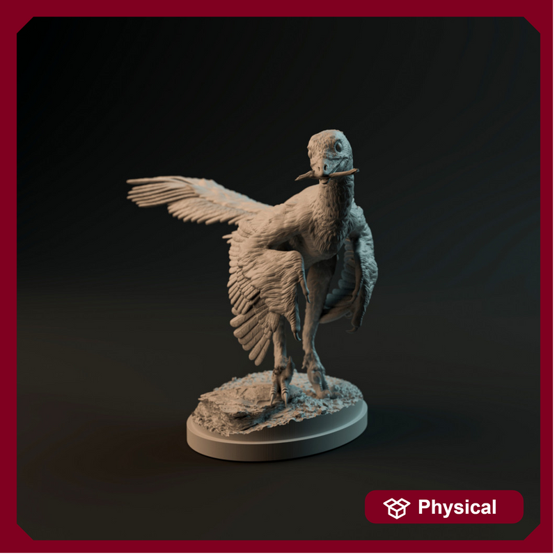 Archaeopteryx cleaning 1-6 scale bird-like dinosaur
