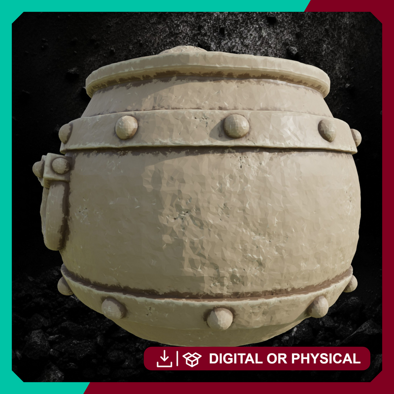 Magic Cauldron 2 - Fantasy Terrain Prop STL, DnD & Wargaming Scenery - Only-Games