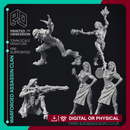 Warforged Assassin Clan - 5 Miniatures - PRESUPPROTED - 32mm Scale