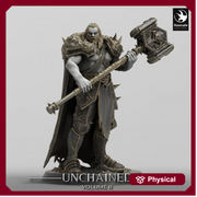 Human Ranger,Fighter, Barbarian  with Big Hammer, DnD Unpainted Miniature| 28mm, 32mm,54mm,75mm,100mm Scales | Dungeons & Dragons - Only-Games
