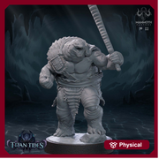 Tortle Fighter Ranger Barbarian PC NPC | 28mm, 32mm,54mm,75mm,100mm Scales | Player Character D&D 5e Pathfinder Figurine | Mammoth Factory - Only-Games