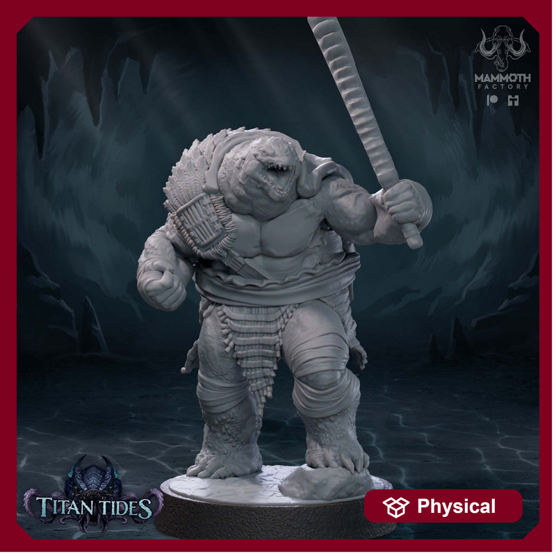 Tortle Fighter Ranger Barbarian PC NPC | 28mm, 32mm,54mm,75mm,100mm Scales | Player Character D&D 5e Pathfinder Figurine | Mammoth Factory - Only-Games