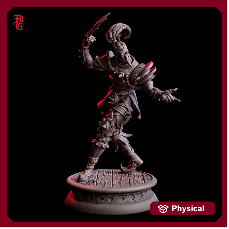 Rogue Miniature | Jester Trickster Assassin | UNPAINTED Resin DnD Pathfinder - Only-Games