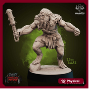 Bugbear Fighter Warrior Barbarian Mace | Scales 28mm,32mm,54mm,75mm | Megaboss | Dungeons and Dragons |Pathfinder | Mammoth Factory - Only-Games