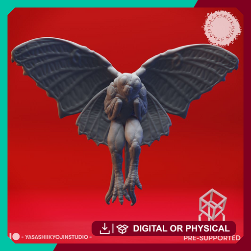 Mothman - Flying - Tabletop Miniature (Pre-Supported STL) - Only-Games