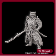 WereFox Fighter Samurai, Fox Folk, Kitsune | DnD Miniature 28mm,32mm,54mm, 75mm,100mm Scale Pathfinder Figure/ DnD Figurine unpainted - Only-Games
