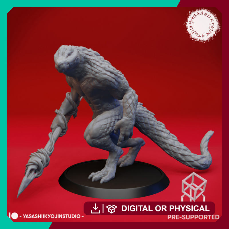 Lizardfolk - Tabletop Miniature (Pre-Supported)
