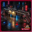 Sci-fi / Cyberpunk cross road platform