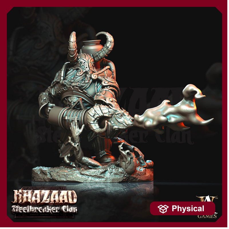 Dwarf Artillerist Artificer Resin Miniatures | Dungeons and Dragons | 28mm, 32mm, 75mm | Pathfinder | Figure for Painting| - Only-Games