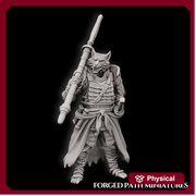 WereFox Fighter Samurai, Fox Folk, Kitsune | DnD Miniature 28mm,32mm,54mm, 75mm,100mm Scale Pathfinder Figure/ DnD Figurine unpainted - Only-Games