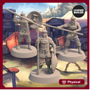 Empire of Jagrad Soldiers with Spears and Shields (3 unique miniatures) – 3D printable miniature – STL file