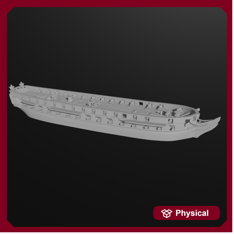 1/700 & 1/1200 British 4th rate HMS Cornwallis (54 guns), 1800-69