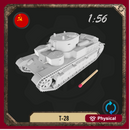 1/56 T-28 multi-turreted medium tank