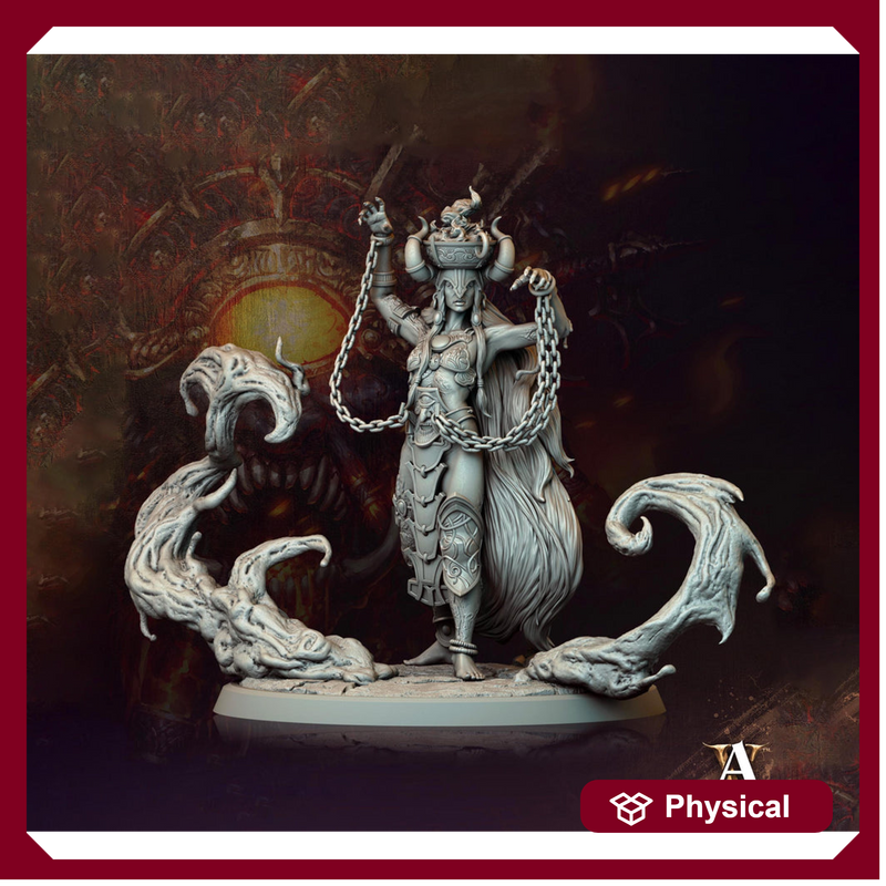 Human Female Sorcerer Warlock Cleric Necromancer | 28mm,32mm,54mm,75mm,100mm Scales| Dungeons and Dragons | Pathfinder | Archvillain Games - Only-Games