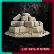 Stone Ruins - Ancient Fallen Wall STL for DnD & Wargaming - Only-Games