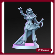 Pinup Sexy Female Fighter with Great Sword | 28mm Scale | 32mm Scale | 75mm Scale | Miniature - Minis - D&D -  Pathfinder - Unpainted mini - Only-Games