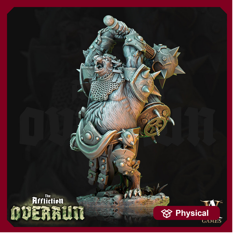 Wererat in Heavy Armor w/ Mace | Unpainted  Resin Miniature | Dungeons and Dragons 5e | 28mm,32mm,75mm Scales | Pathfinder ratfolk |D&D - Only-Games