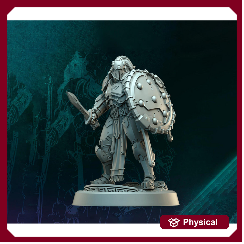Sci-Fi Miniature Space Knight, Hellas Black Hoplites | 5 Sizes /Scales | Resin Mini - Only-Games