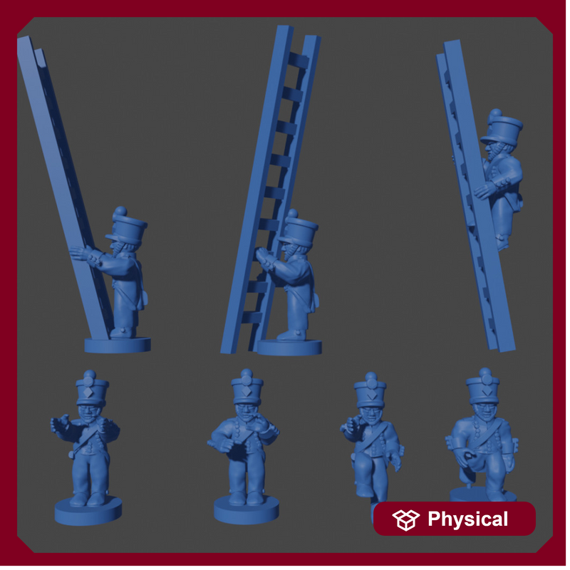 6mm French Napoleonic Infantry with Ladders (1808-13) (8 figures) NAP-FR-1 - Only-Games