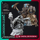 Loxodon Cleric - Large NPC - PRESUPPORTED - 32mm Scale