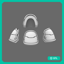 Space Knights V4 Savage Plain Shoulder Pads Type A