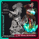 Princess of the Crystals - Geckold Royality - PRESUPPORTED - Illustrated and Stats - 32mm scale