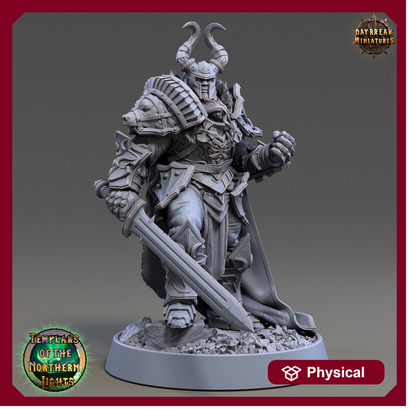 Oath of  Vengeance Paladin Unpainted Miniature | 28mm, 32mm, 54mm 75mm Scales | Dungeons and Dragons | Pathfinder | Daybreak Miniatures - Only-Games