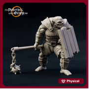 Orc Fighter | 28mm Scale | 32mm Scale | Pathfinder Figure | DnD | Half-orc Warrior Figurine unpainted | - Only-Games