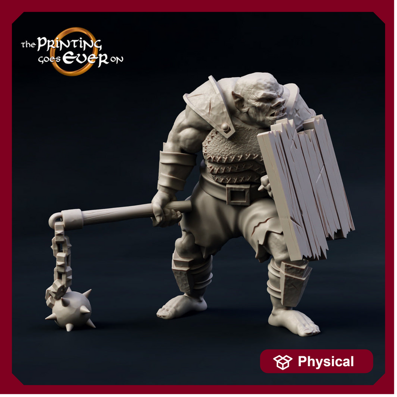 Orc Fighter | 28mm Scale | 32mm Scale | Pathfinder Figure | DnD | Half-orc Warrior Figurine unpainted | - Only-Games