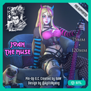 Joan The Muse - 75mm and 120mm Pin-Up - STL only