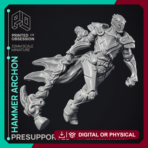 Hammer Archon - Celestial Construct - PRESUPPORTED - Heaven Hath No fury - 32 mm scale - Only-Games